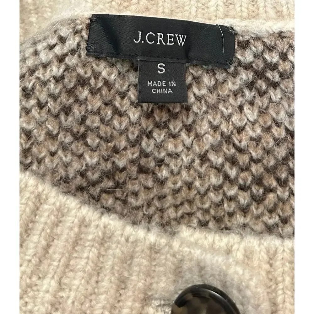 J. Crew Oversized Cardigan Sweater in Leopard Print BJ572 Size S